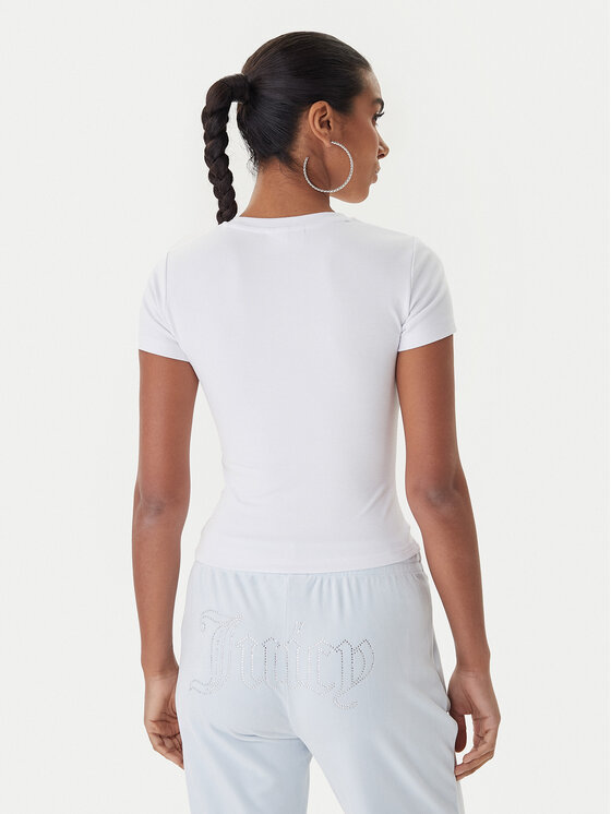 Juicy Couture Juicy Couture T-Shirt Esme JCWCT225323 Bílá Slim Fit