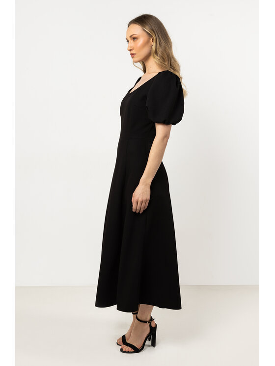 Awama Awama Sukienka koktajlowa A709 Czarny Basic Fit