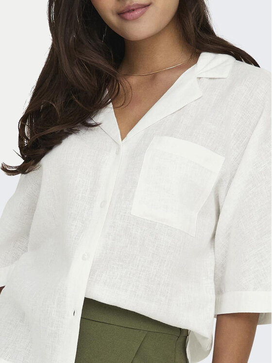 ONLY ONLY Srajca Tokyo 15314215 Bela Regular Fit