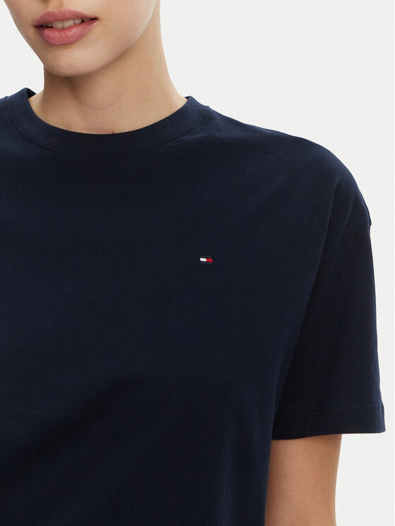 Tommy Hilfiger Tommy Hilfiger T-shirt UW0UW05763 Tamnoplava Regular Fit