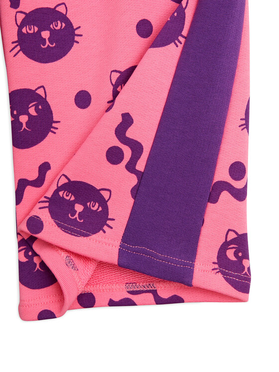 MINI RODINI MINI RODINI Spodnie dresowe Squiggly Cats 2513011828 Różowy Relaxed Fit