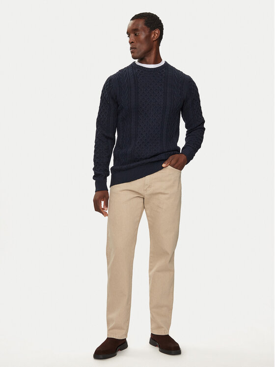 INDICODE INDICODE Sveter Belinski 35-380 Tmavomodrá Regular Fit