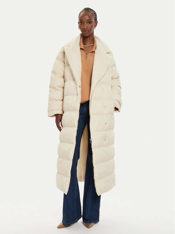 PINKO PINKO Зимно яке Taccuino 103829 A0L5 Екрю Regular Fit