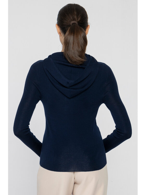 Deni Cler Milano Deni Cler Milano Bluza T-DC-W407-D2-90-58-1 Granatowy Regular Fit