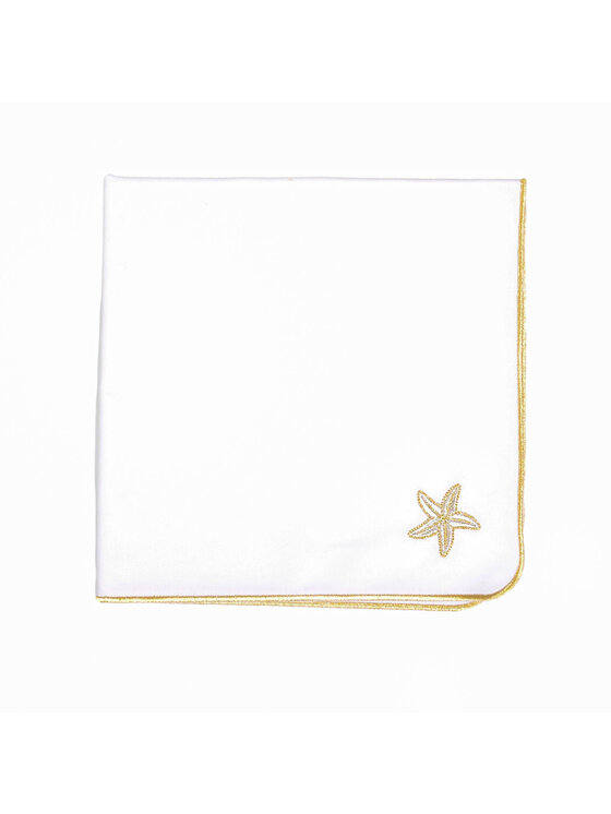 Roseberry Home Roseberry Home Serwetki Haftowana Starfish z motywem rozgwiazdy Złoty