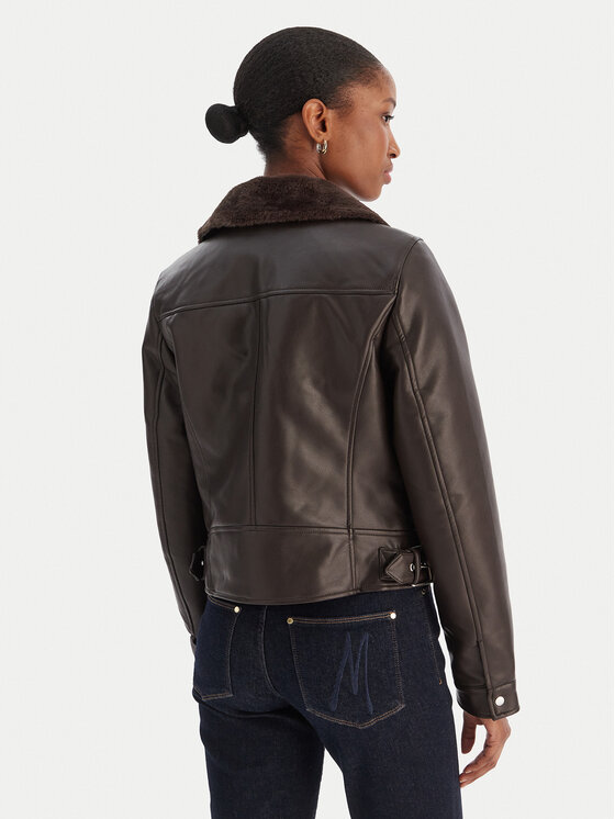 Vero Moda Vero Moda Kurtka z imitacji skóry Hailey 10250405 Brązowy Regular Fit