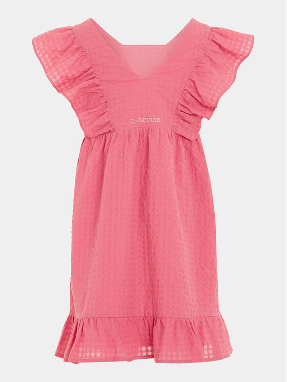 Tommy Hilfiger Tommy Hilfiger Літня сукня Gingham KG0KG07930 M Рожевий Relaxed Fit