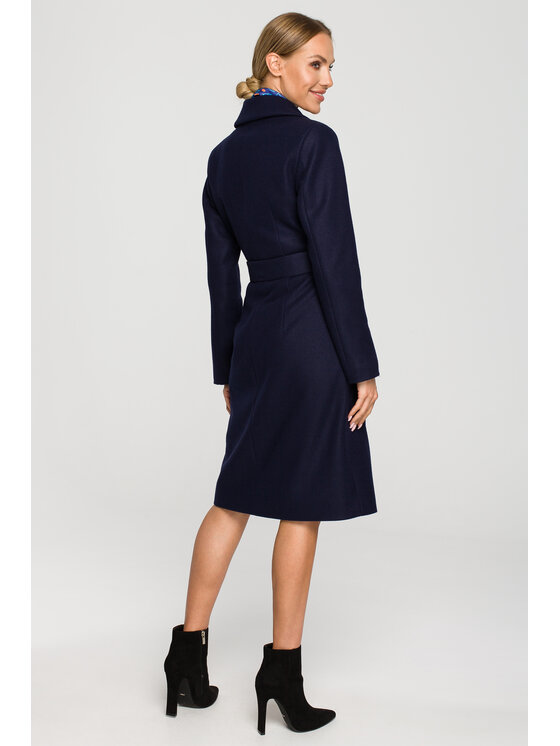 Made of Emotion Made of Emotion Cappotto di transizione M708 Blu scuro Casual Fit