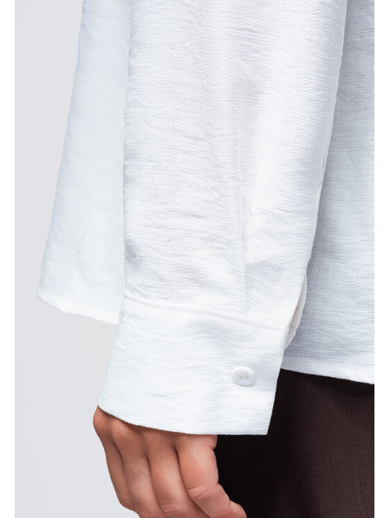 Ombre Ombre Koszula OW-SH-E0073 Biały Relaxed Fit