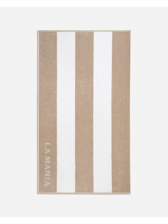 La Mania La Mania Ręcznik plażowy Elia Stripes Beżowy