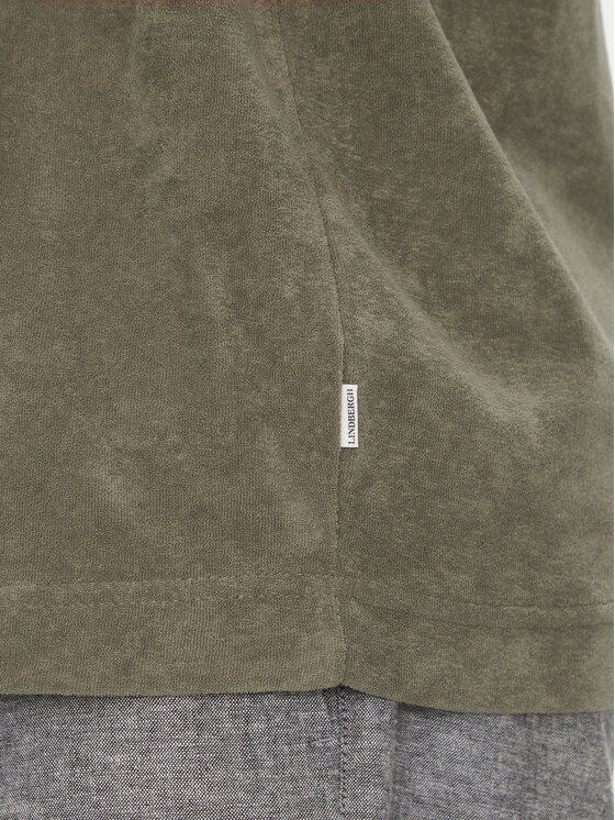 Lindbergh Lindbergh Тениска с яка и копчета 30-404263 Бежов Relaxed Fit