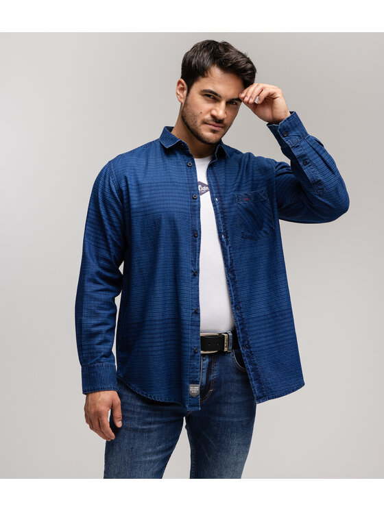 Lee Cooper Lee Cooper Koszula SOREN 5819 Granatowy Comfort Fit
