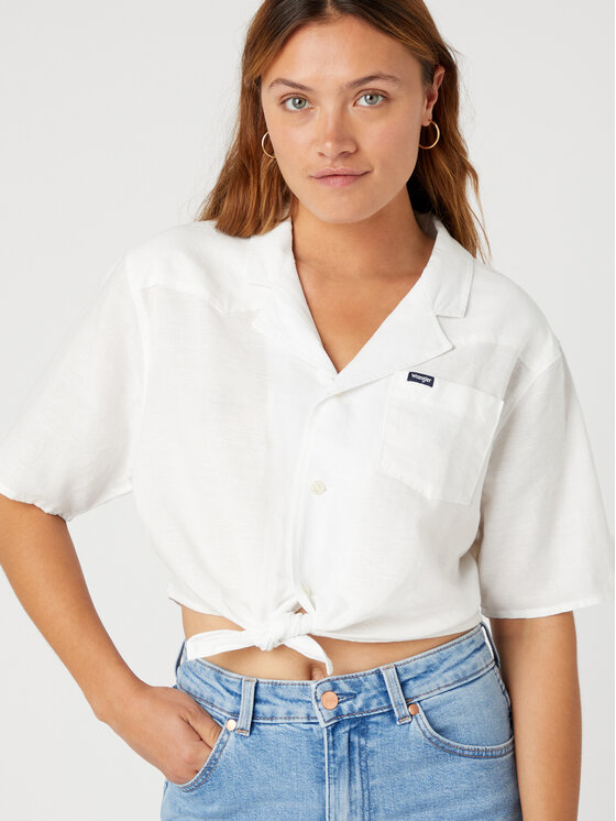 Wrangler Wrangler Πουκάμισο Resort W5Q4LOW02 112332060 Λευκό Regular Fit