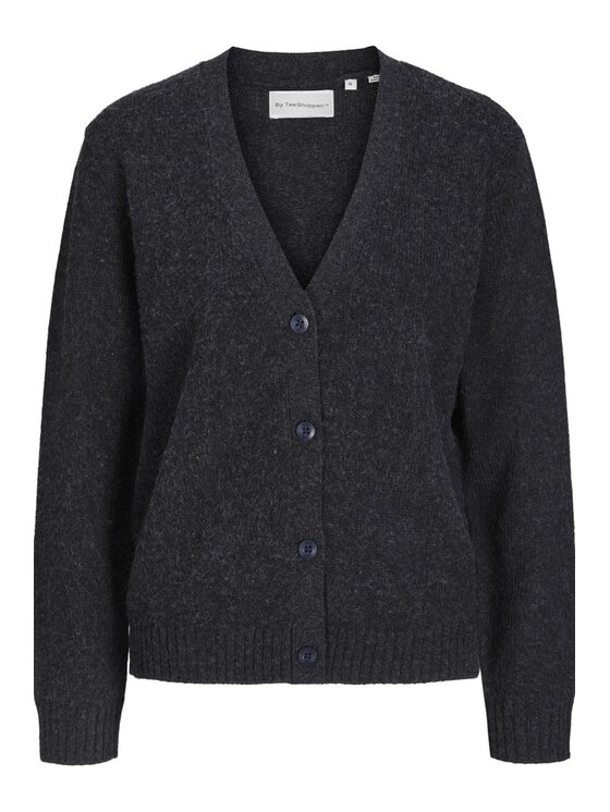 TeeShoppen TeeShoppen Kardigan 'Basic Collection' Szary Regular Fit