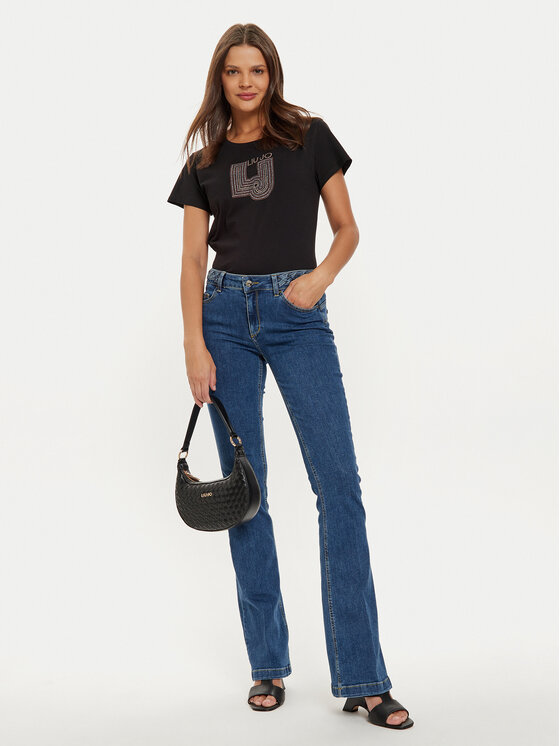 Liu Jo Liu Jo Jeans hlače UF4123 D4448 Mornarsko modra Bottom Up Fit