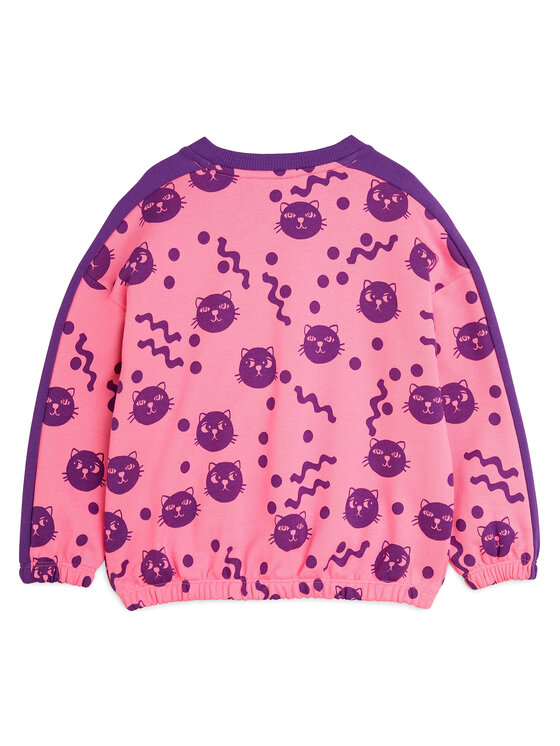 MINI RODINI MINI RODINI Felpa Squiggly Cats 2512012228 Rosa Regular Fit