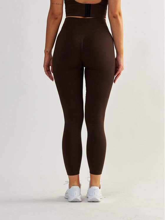 BeShaped BeShaped Legginsy Modelujące Body Boost Brązowy Shaping Fit