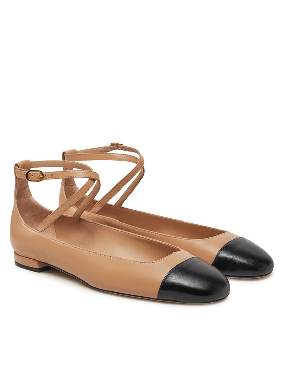 Stuart Weitzman Stuart Weitzman Μπαλαρίνες Eden Atrap Flat SJ720 Μπεζ
