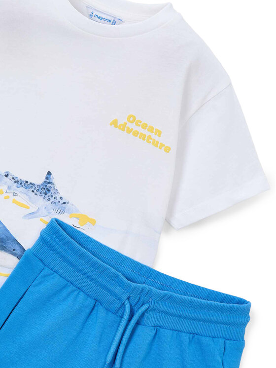 Mayoral Mayoral Completo T-shirt e pantaloncini 3610 Bianco Regular Fit