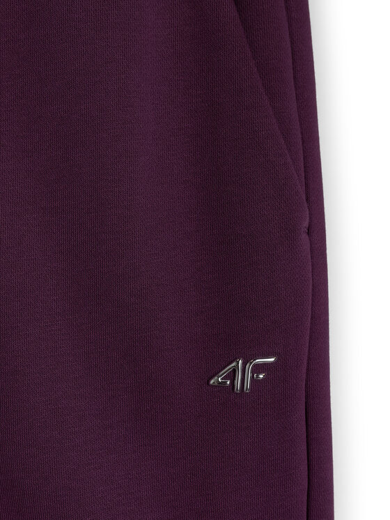 4F 4F Spodnie dresowe basic Fioletowy Regular Fit