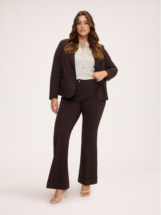Fiorella Rubino Fiorella Rubino Spodnie materiałowe P053L002439N022 Brązowy Flare Fit
