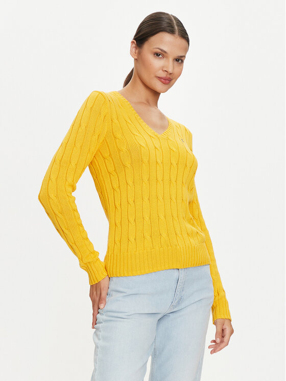 Polo Ralph Lauren Polo Ralph Lauren Sweater 211891640022 Sárga Slim Fit
