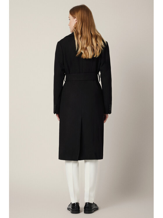 Lancerto Lancerto Płaszcz Velora PC073225000001 Czarny Regular Fit