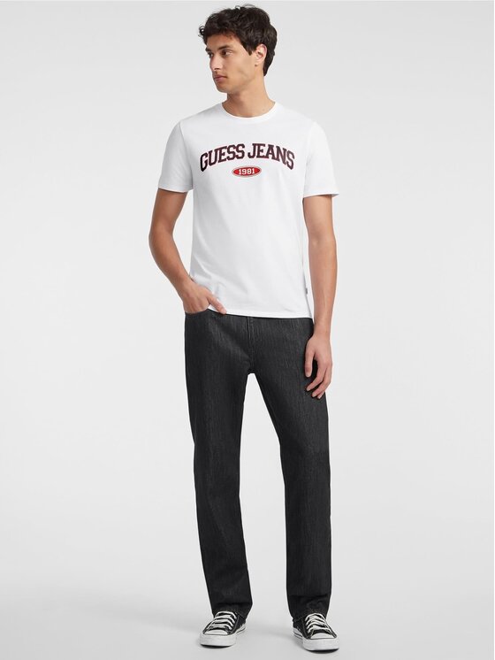 Guess Jeans Guess Jeans T-Shirt 165549 Bílá Classic Fit