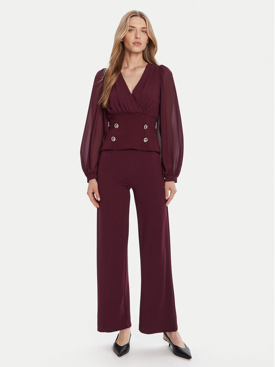 Rinascimento Rinascimento Stoffhose CFC0125304003 Dunkelrot Regular Fit