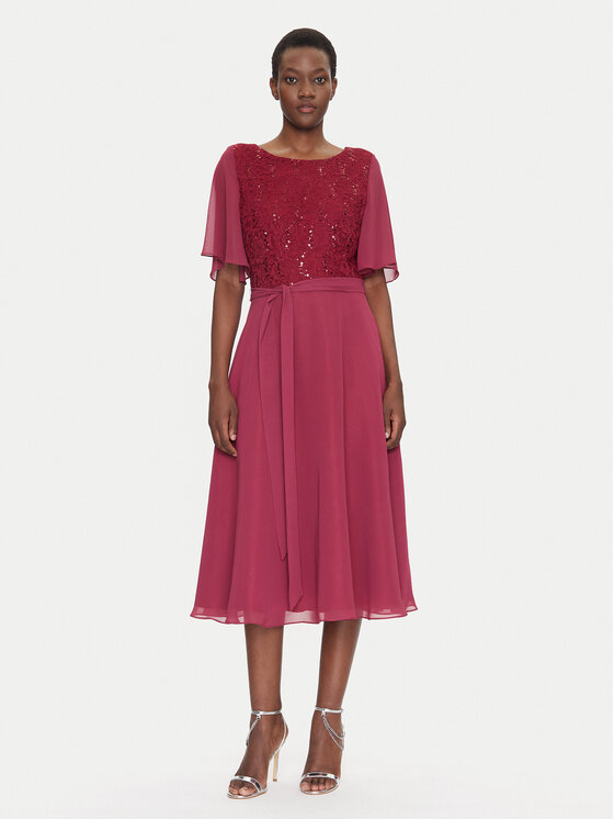 Swing Swing Coctailkleid 5AI02500 Dunkelrot Regular Fit