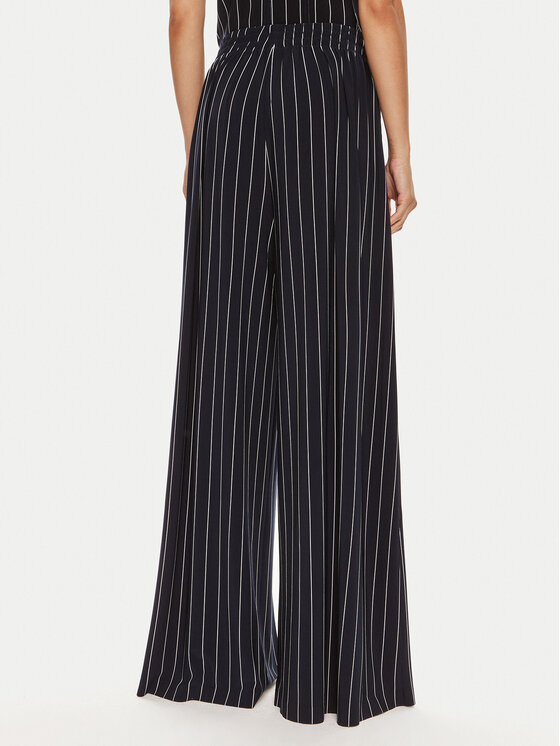 NORMA KAMALI NORMA KAMALI Medžiaginės kelnės KK1247PL212642 Tamsiai mėlyna Relaxed Fit