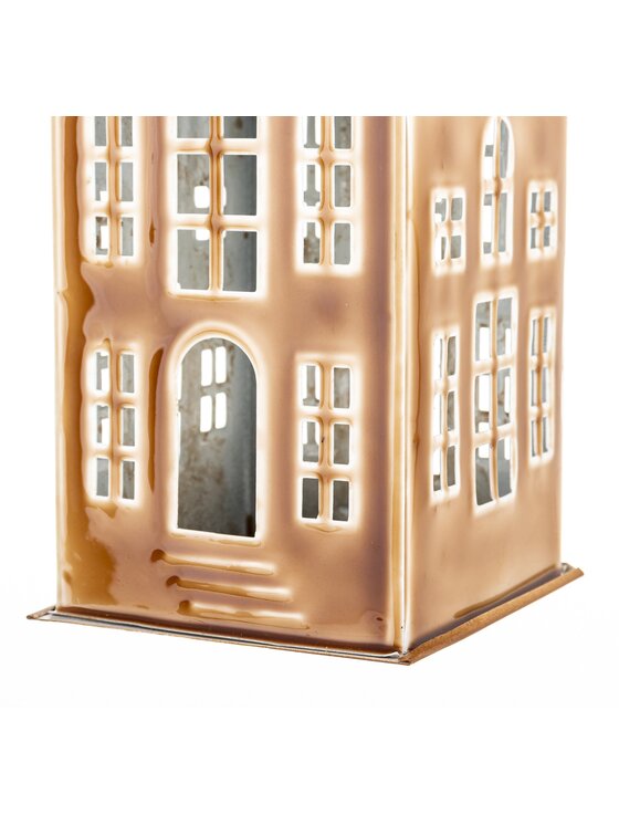 MIAhome MIAhome Figurka domek metalowy kawowy KOFFIE Brązowy