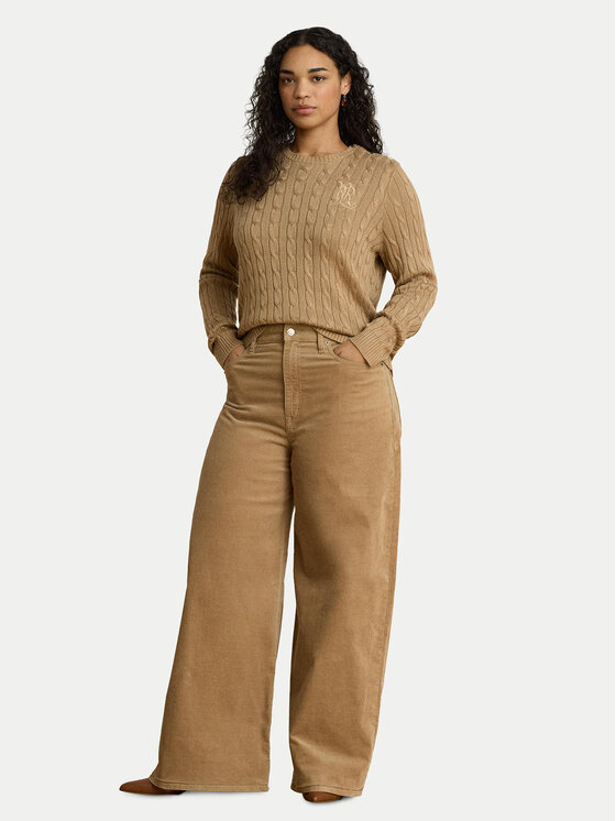 LAUREN RALPH LAUREN LAUREN RALPH LAUREN Пуловер 200P14039500 Тъмнобежов Regular Fit
