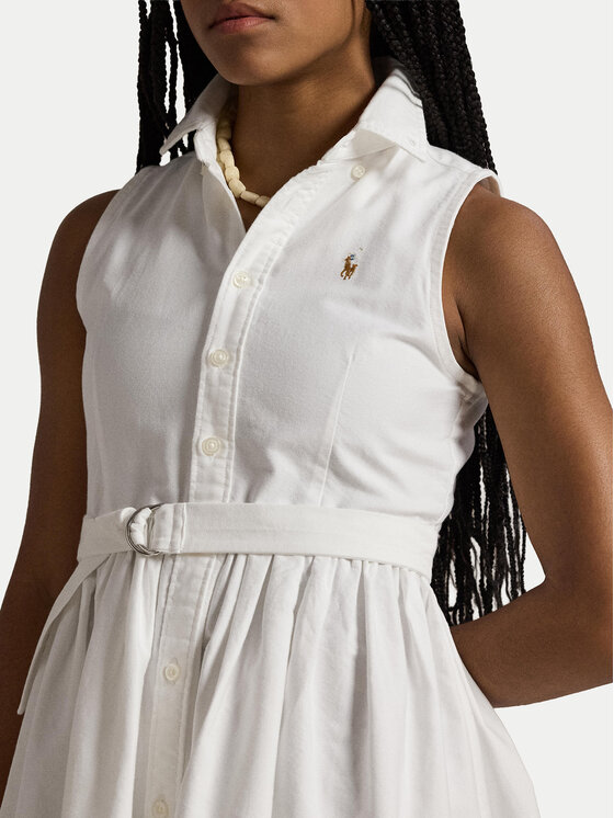 Polo Ralph Lauren Polo Ralph Lauren Marškinių tipo suknelė 313934188001 Balta Regular Fit