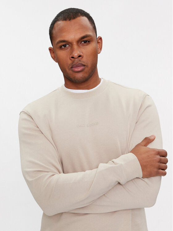 Only & Sons Only & Sons Sweatshirt Levi 22028150 Beige Relaxed Fit