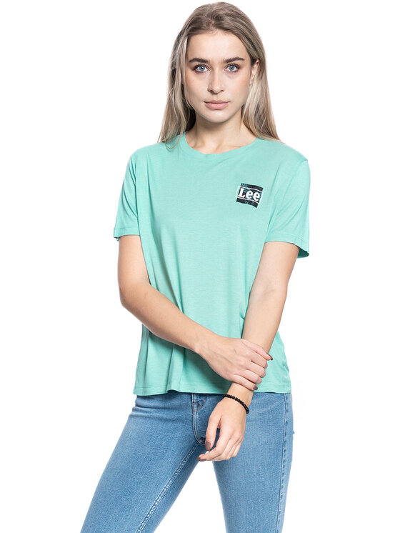 Lee Lee T-Shirt RELAXED FIT TEE Niebieski Regular Fit