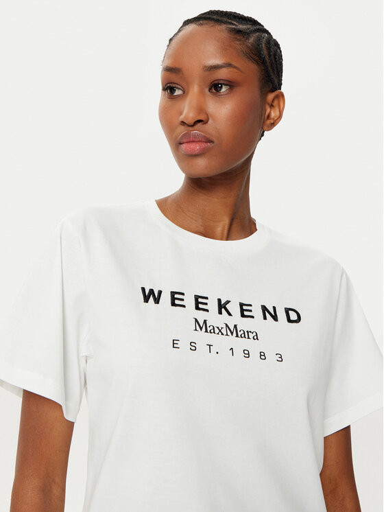 Weekend Max Mara Weekend Max Mara T-Shirt Cabina 2515971041 Biały Regular Fit