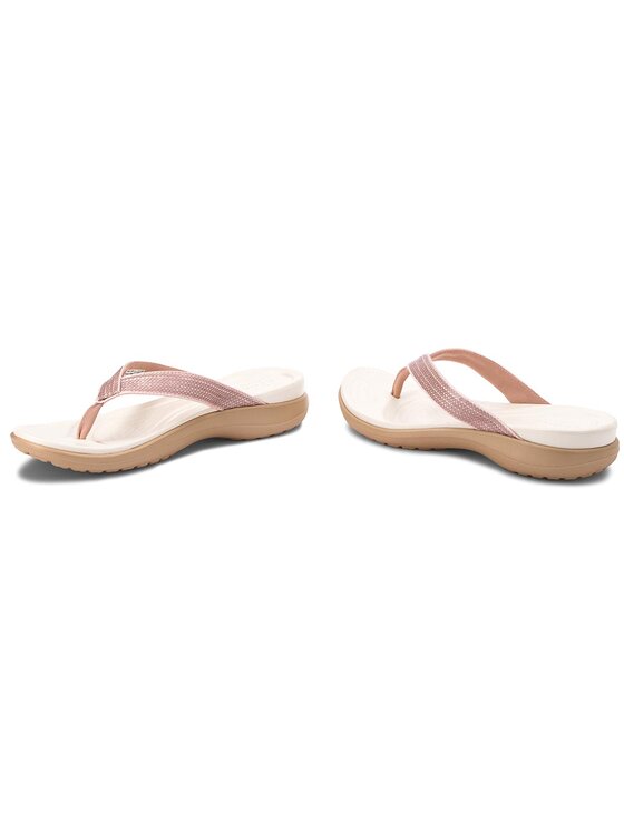 Crocs capri v sequin rose gold sale