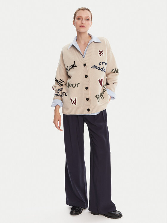 Weekend Max Mara Weekend Max Mara Kardigan Belgio 2525346082 Beež Relaxed Fit