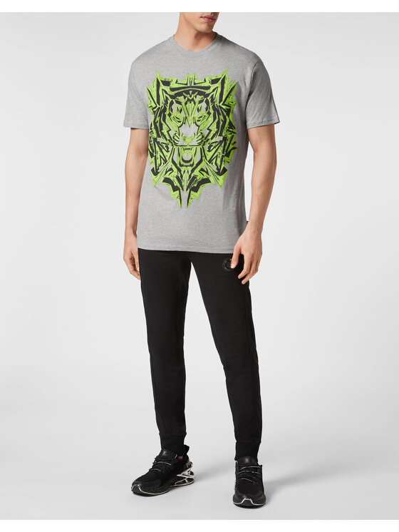Plein Sport Plein Sport T-Shirt 4589 Szary Regular Fit