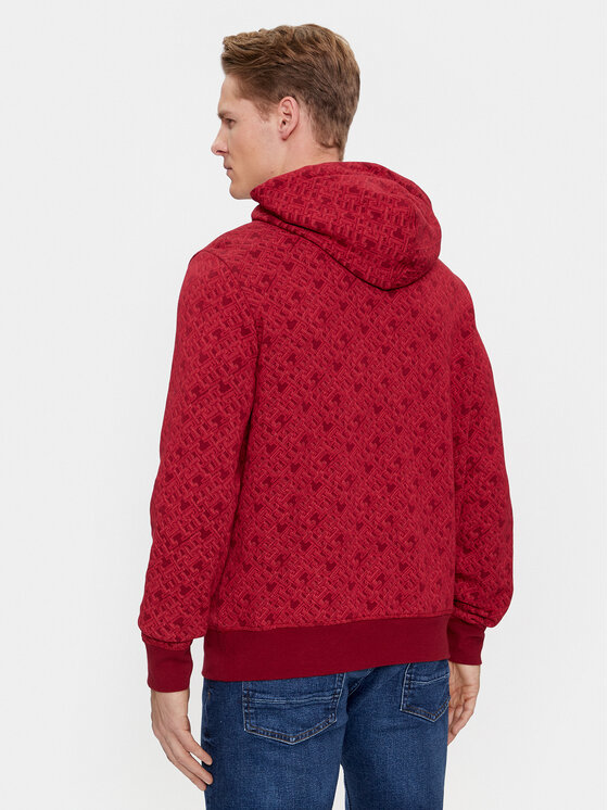 Tommy Hilfiger Tommy Hilfiger Felpa Aop Monogram MW0MW32703 Rosso Regular Fit