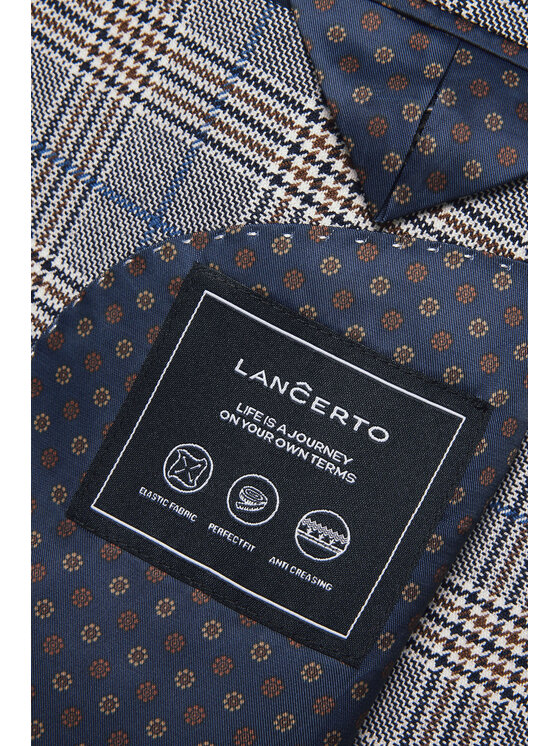 Lancerto Lancerto Marynarka Viterbo MA131224000019 Szary Slim Fit