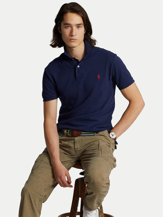 Polo Ralph Lauren Tricou polo Core Replen 710795080 Bleumarin Slim Fit