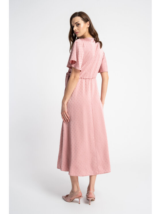 CLICK CLICK Letní šaty 60-6108 Růžová Comfortable Fit