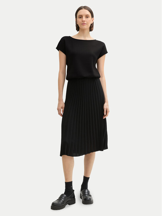Tom Tailor Tom Tailor Vsakodnevna obleka 1043883 Črna Regular Fit