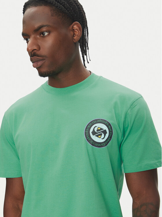 Quiksilver Quiksilver Tricou Circle Back Ss EQYZT08054 Verde Regular Fit