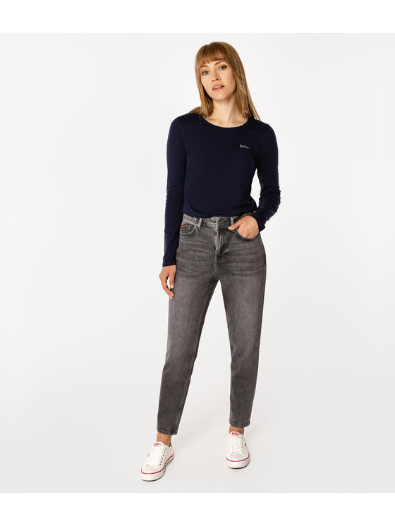 Lee Cooper Lee Cooper Jeansy MATEA Szary Mom Fit