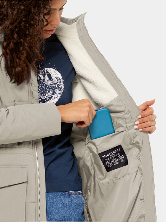Jack Wolfskin Jack Wolfskin Kurtka zimowa White Frost Parka 1207361 Szary Regular Fit
