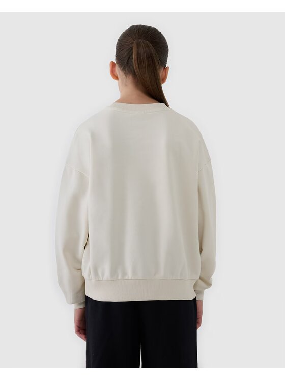 4F 4F Felpa 4FJWSS25TSWSF1479-12S Bianco Regular Fit