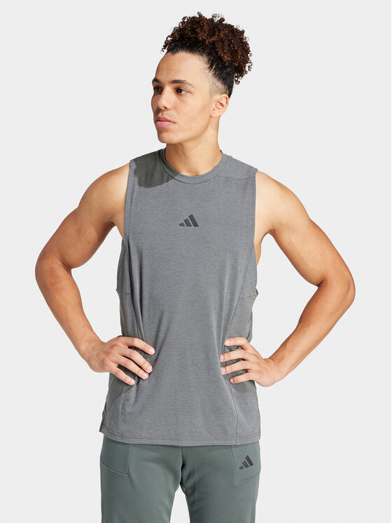 adidas Funkčné tričko Designed for Training IS3819 Sivá Regular Fit